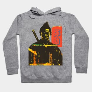 Yasuke Black Samurai in 1579 Feudal Japan No. 11 on a light (Knocked Out) background Hoodie